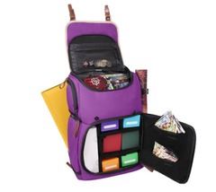 Enhance Trading Card Storage Purple Gaming Backpack
