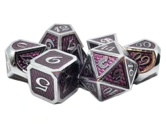 DRAGON SCALE - Purple Metal 7pc Polyhedral Dice Set (65)