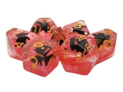 ANIMAL KINGDOM - Spider Black w/Red Polyhedral 7-Die Set (266)
