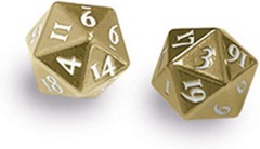 D20 Heavy Metal Gold Dice Set (2ct)