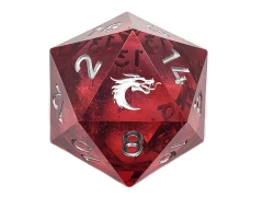 LIQUID INFUSED - Shard Edged Crimson Fury 22mm D20 Die (15)