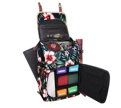 Enhance Trading Card Storage Tropical Gaming Backpack