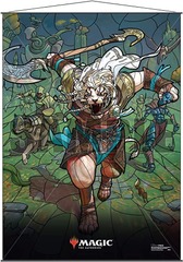 MTG - Ajani the Greathearted (Stained Glass) Wall Scroll