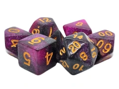 GALAXY - Purple & Black Polyhedral 7-Die Set (142)