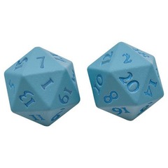 D20 Heavy Metal Vivid Light Blue Dice Set (2ct)