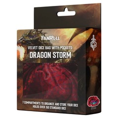 Dragon Storm Velvet Dice Bag: Red Dragon Scales