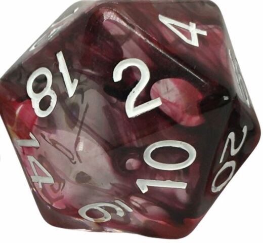 Diffusion Dice XL d20 Bloodstone