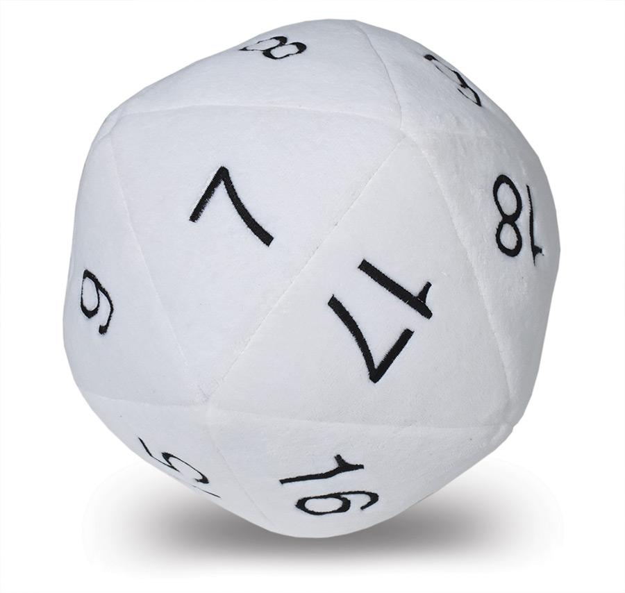 D20 Novelty Plush - White