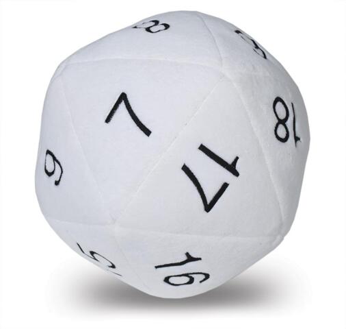 D20 Novelty Plush - White
