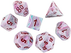 Chessex: Festive Pop Art/Red Polyhedral 7-Die Set CHX27539