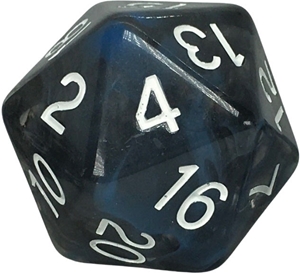 Diffusion Dice XL d20 Midnight