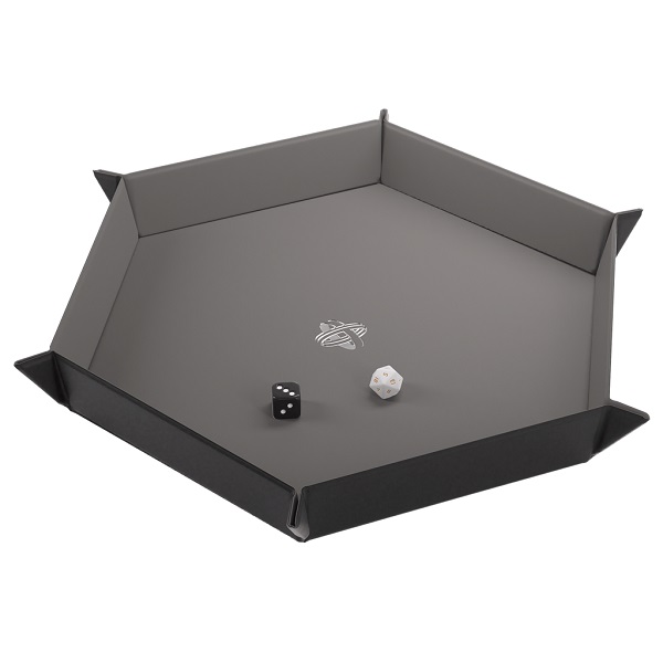 Magnetic Dice Tray Hexagonal Black/Gray