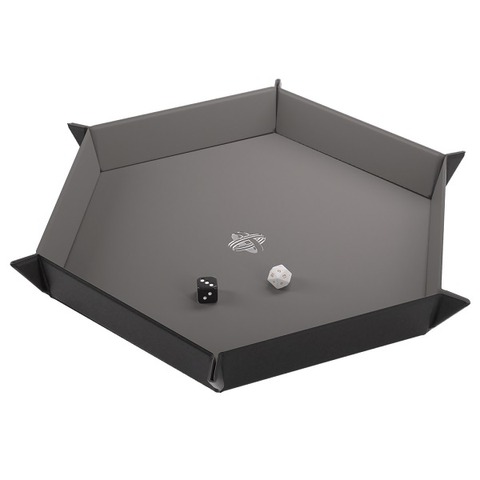Magnetic Dice Tray Hexagonal Black/Gray