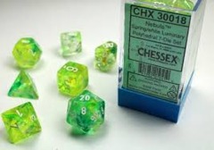 Chessex Nebula Spring/White Luminary Polyhedral 7-Die Set CHX30018