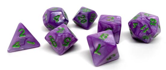 Jester Swirl - 7 Piece Dice Set