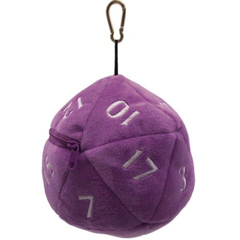 UP Plush D20 Dice Bag Purple