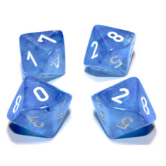 Borealis Sky Blue/White Set of Ten d10 Dice - CHX27386