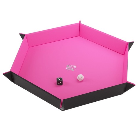 Magnetic Dice Tray Hexagonal Black/Pink
