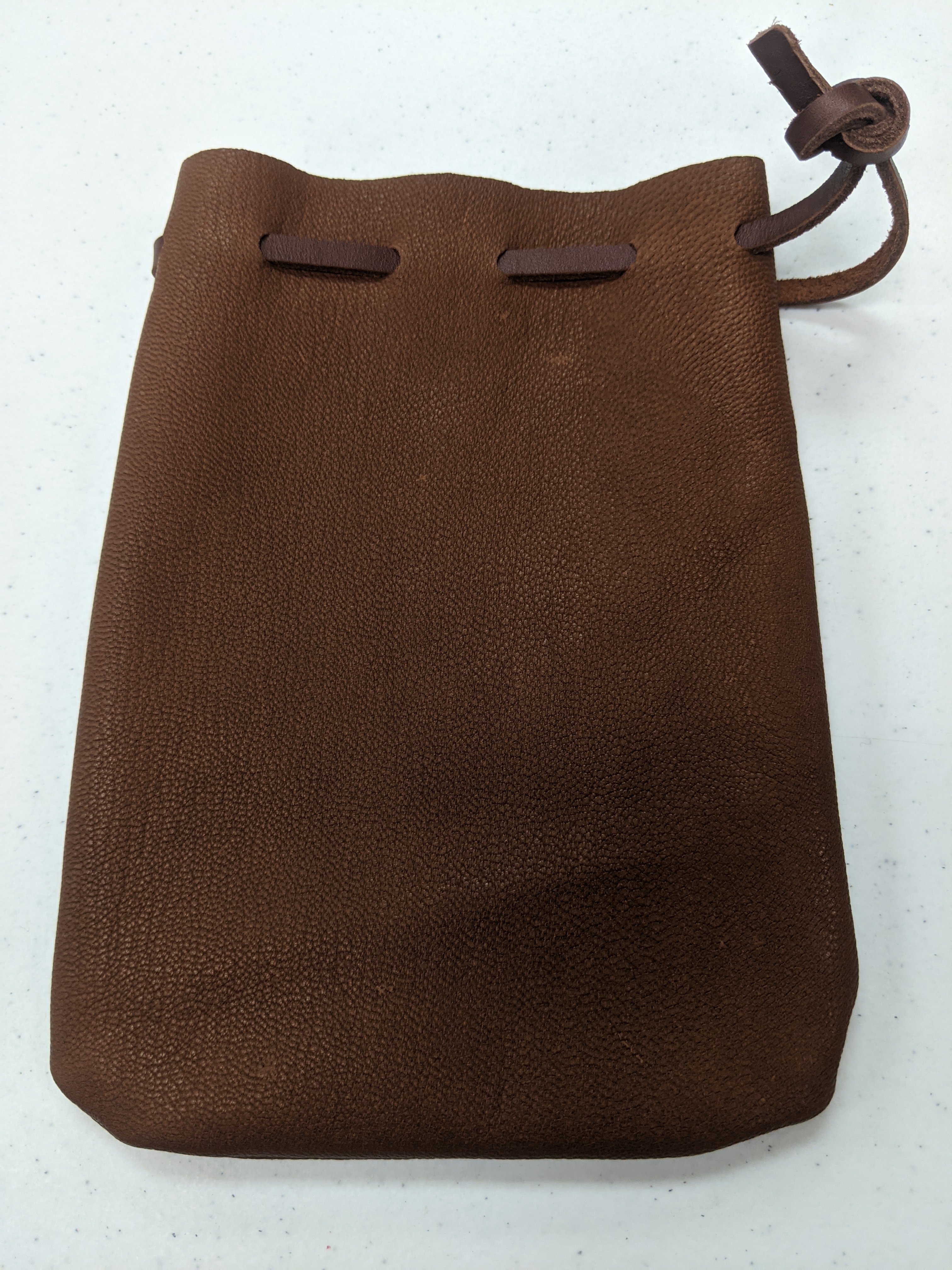 Grimbeard Leather Large Dice Bag Brown