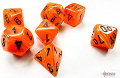 Chessex Vortex Mini 7 Die Set Orange/Black - CHX20433