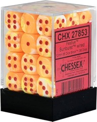 Chessex: Festive Sunburst/ Red 12mm Set CHX27853