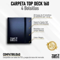 Top Deck: Esencial Binder 160 - 4 Bolsillos - Negro