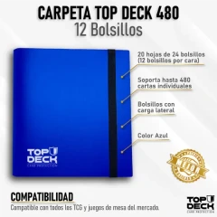 Top Deck: Esencial Binder 480 - 12 Bolsillos - Azul