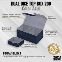 Top Deck: Portamazo Premium Dual Dice 200 - Azul