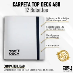Top Deck: Esencial Binder 480 - 12 Bolsillos - Blanco