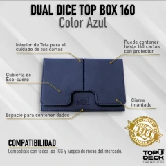 Top Deck: Dual Dice Top Box 160 - Azul