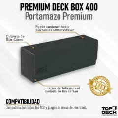 Top Deck: Premium Deck Box 400 - Portamazo Premium Negro