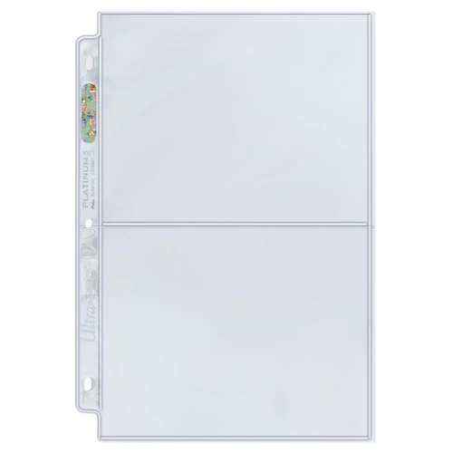 Hoja de carpeta - Platinum Black Series Page 2-Pocket 5x7 (x100)
