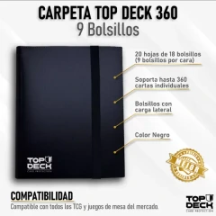 Top Deck: Esencial Binder 360 - 9 Bolsillos - Negro