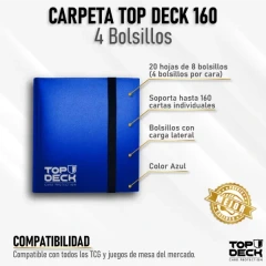 Top Deck: Esencial Binder 160 - 4 Bolsillos - Azul