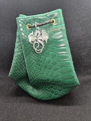 Dragon Scale Hand-Crafted Dice Bag-Forest