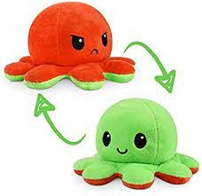 Plushmates: Reversible Octopus (Red/Green)