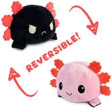Plushmates: Reversible Axolotl (Pink/Black)