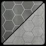 1 HEX REVERSIBLE BLACK-GREY 26 X 23 1/2
