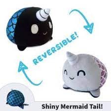 Plushmates: Reversible Narwhal (Gray/ Black Mermaid)