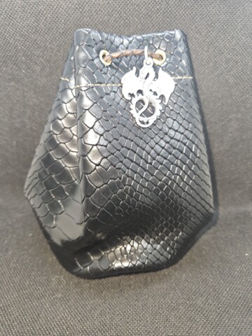 Dragon Scale Hand-Crafted Dice Bag-Black