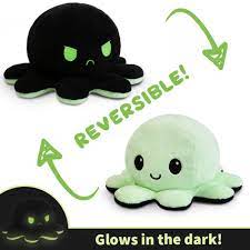 Plushmates: Reversible Octopus (Green/Black Glow)