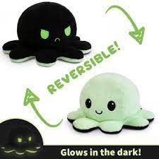 Plushmates: Reversible Octopus (Green/Black Glow)