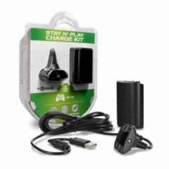 Stay N Play Controller Charge Kit For Xbox 360® (Black) - Tomee