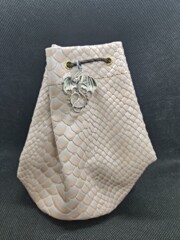 Dragon Scale Hand-Crafted Dice Bag-Squishy Pink