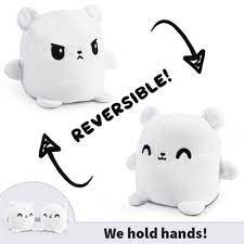 Plushmates: Reversible Bear (White Happy/ White Angry)
