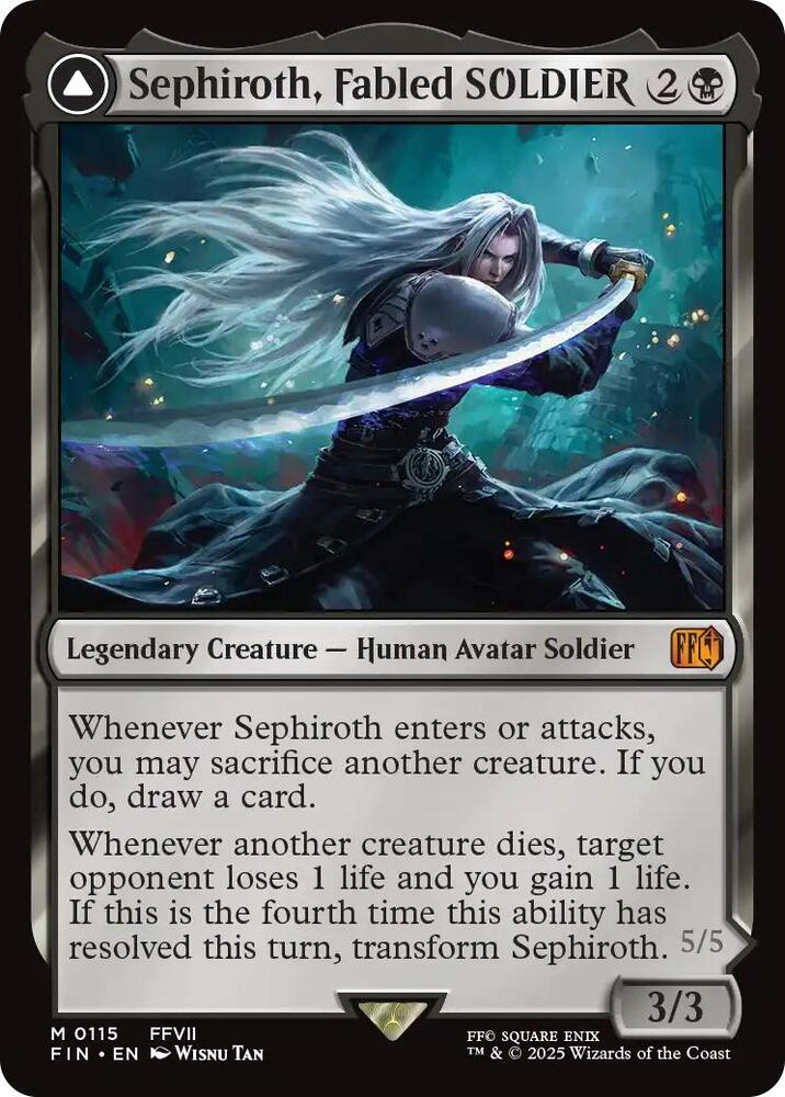 Sephiroth, Fabled SOLDIER // Sephiroth, One-Winged Angel - Foil