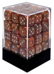 Glitter Gold and Silver 36ct 12mm D6 Dice Block - CHX27903