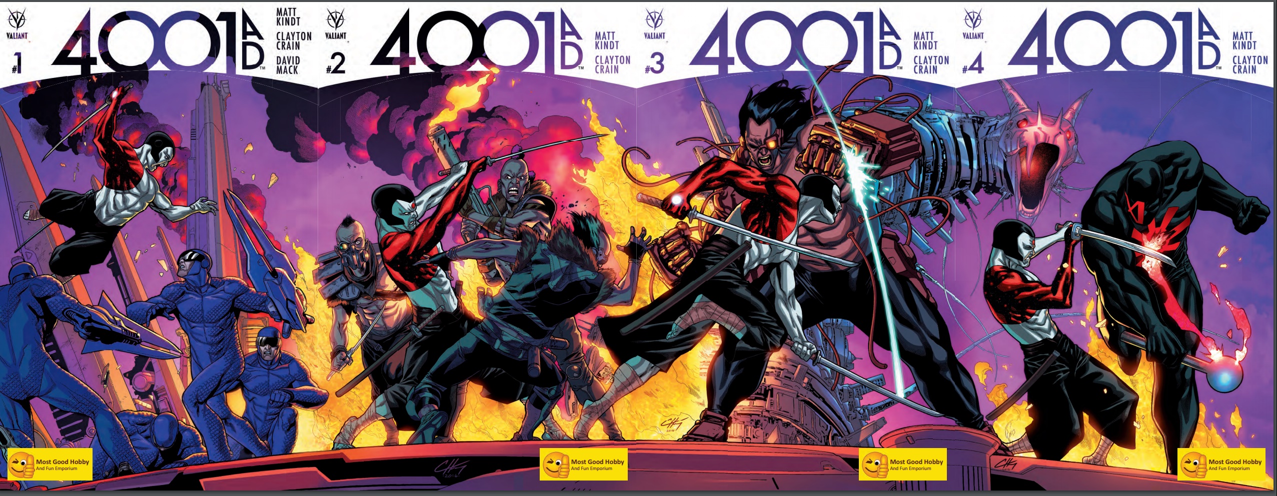 4001 AD Lot 1 2 3 4 Clayton Henry Most Good Exclusive Variant Set