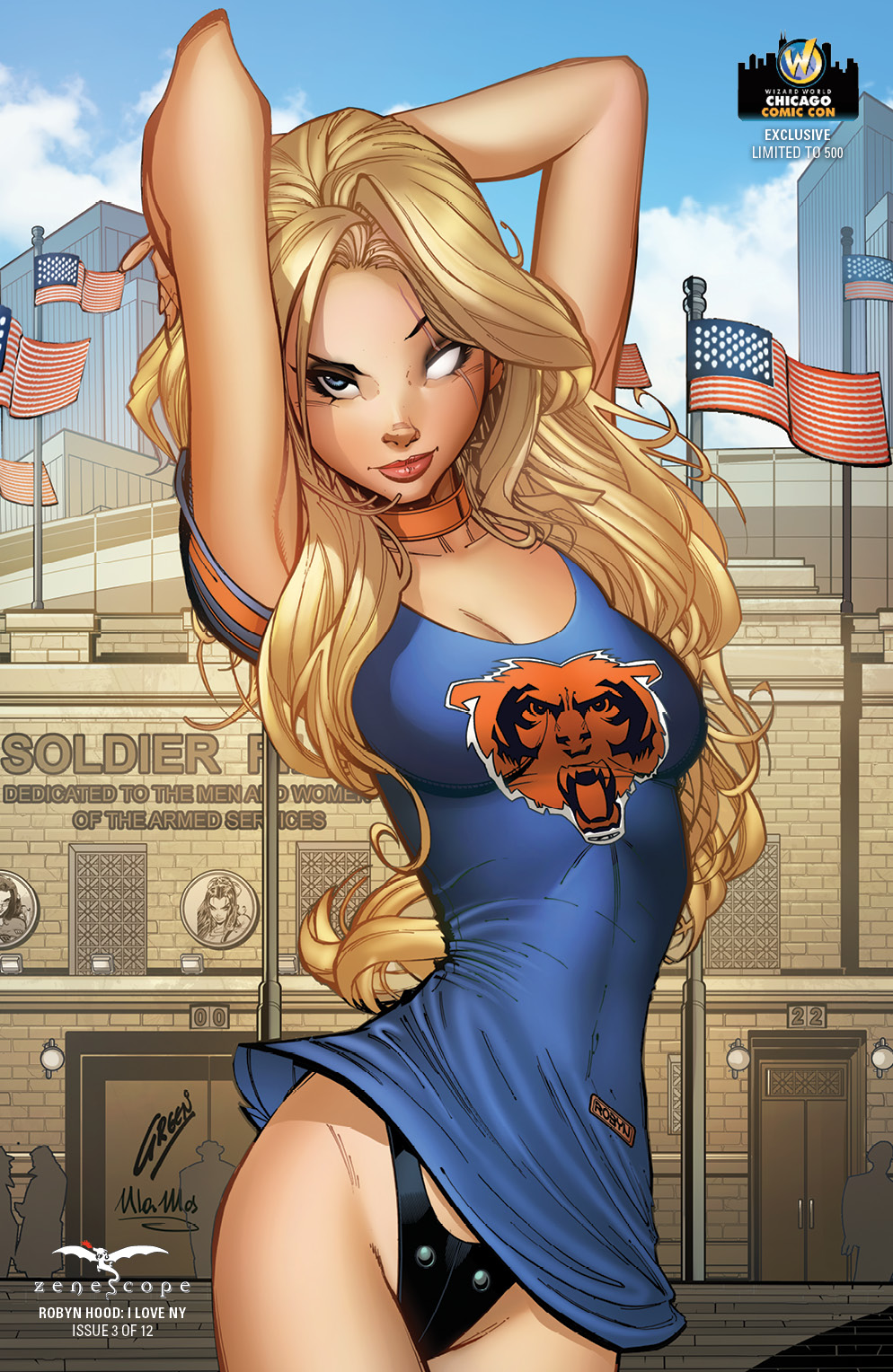 GFT Robyn Hood I Love NY #3 (Of 12) Cover E Paul Green 2016 WW Chicago Exclusive LTD 500