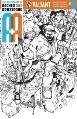 A&A: Archer & Armstrong #1 Cover H 1:50 Variant B&W Lafuente